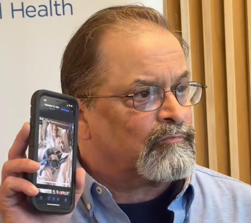 Giammarino, 62, returned to North Shore University Hospital in Manhasset to thank the doctors who transplanted his lungs
