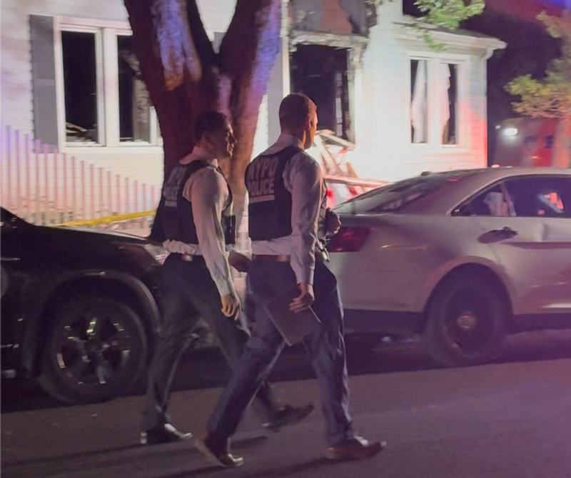 Police were investigating at the home Monday and Tuesday