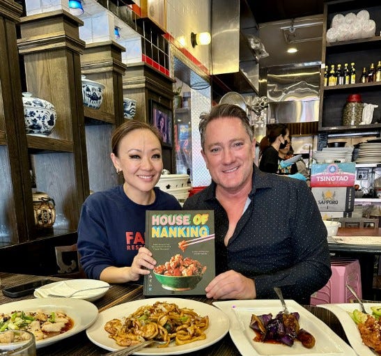 Liam Mayclem with Chef Kathy Fang.