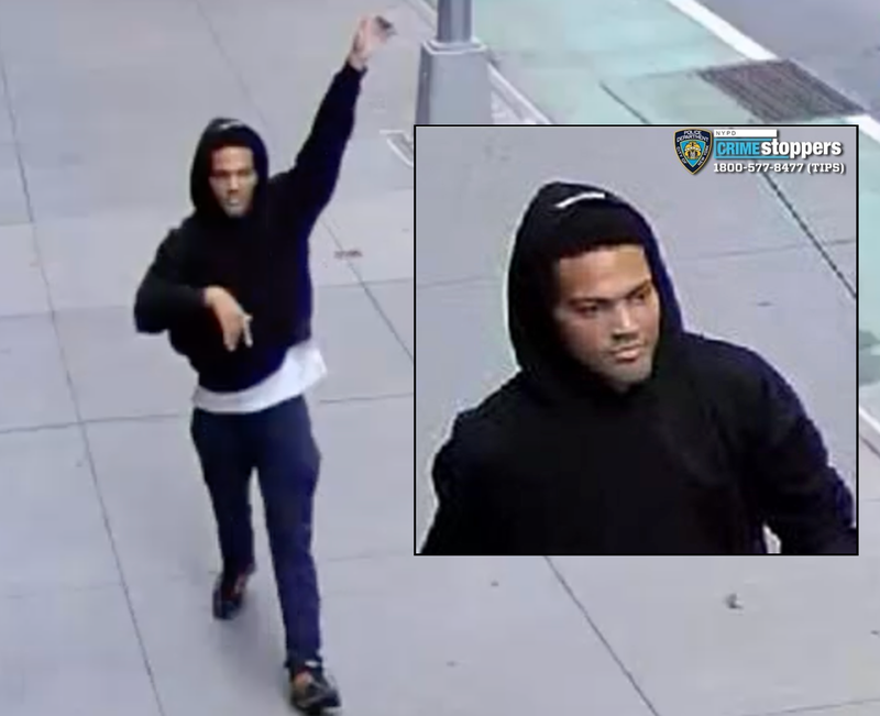 Police are searching for a suspect in a random rock attack on West 29th Street, just south of Hudson Yards, on Sept. 24