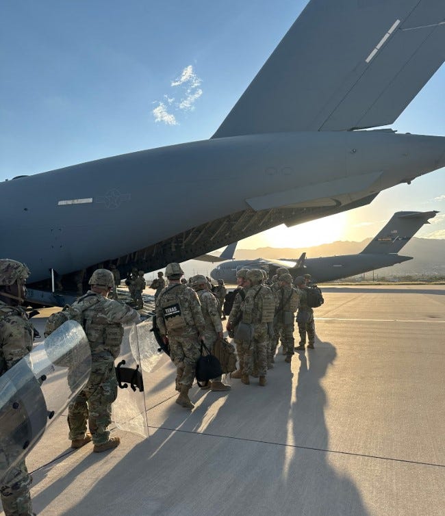 Texas National Guard soldiers are on the ground near Chicago - stationed at an Army Reserve facility in Elwood, Illinois - marking the first visible phase of President Trump’s controversial plan to send troops into Democratic-led cities.