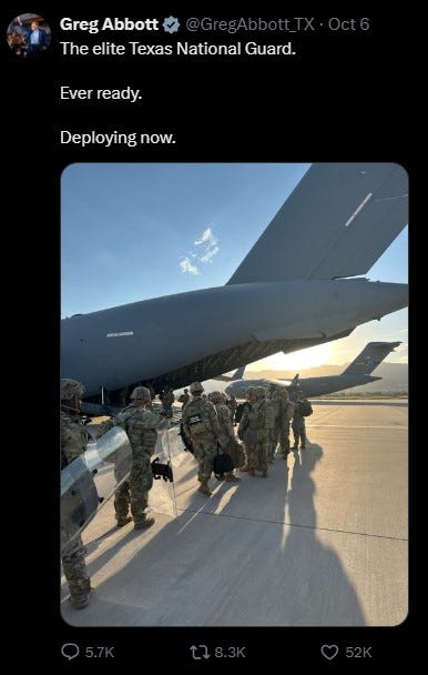 Texas National Guard soldiers are on the ground near Chicago - stationed at an Army Reserve facility in Elwood, Illinois - marking the first visible phase of President Trump’s controversial plan to send troops into Democratic-led cities.