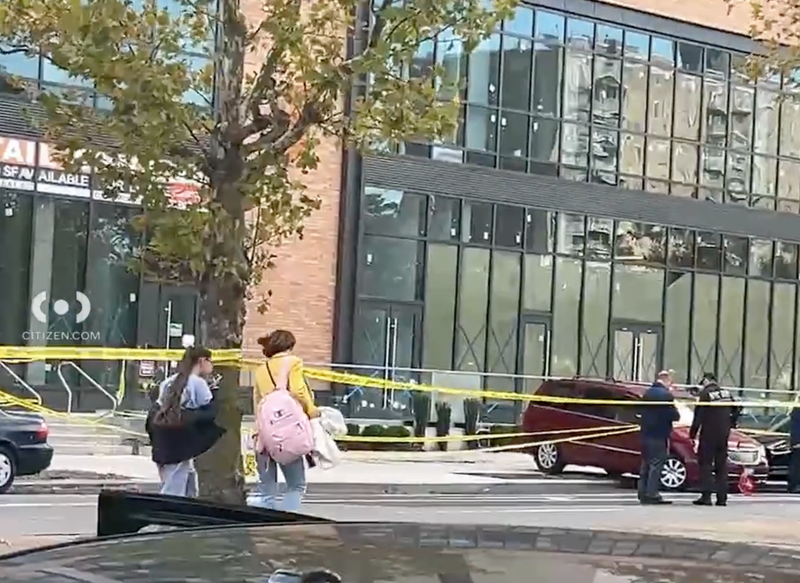 A man in a red minivan reversed into several people in Coney Island, killing one of them