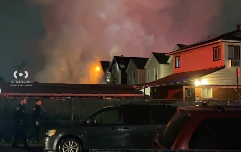A fire at a South Ozone Park residence was sparked by Diwali celebration fireworks, sources told 1010 WINS.