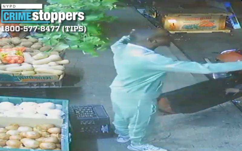 Video appears to show the suspect arguing with someone in a car around the time of the slashing