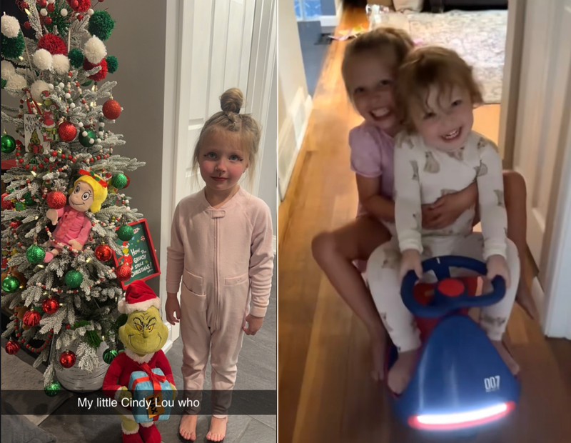 Naevi, at left, with her little bother at right. 