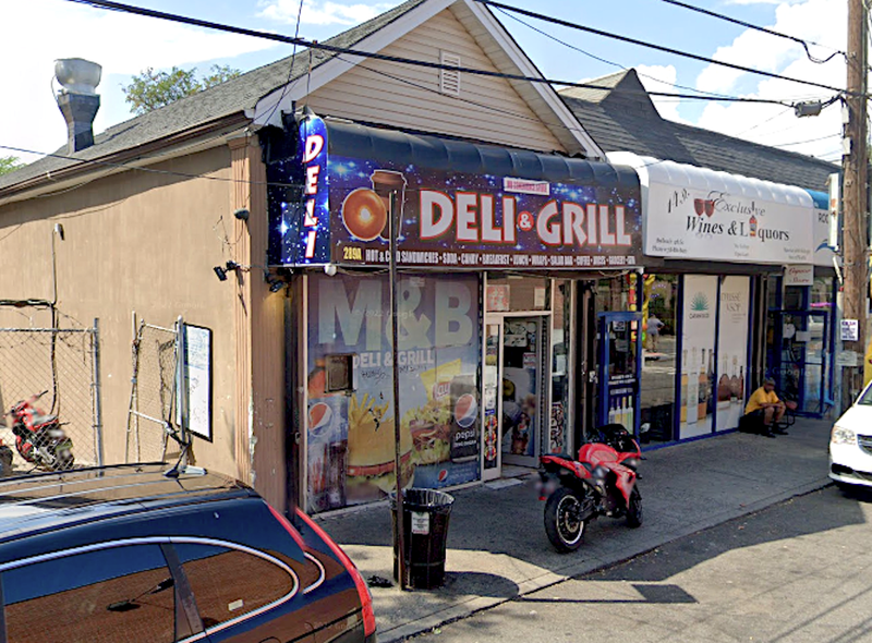 Queens deli where man was shot on Tuesday.
