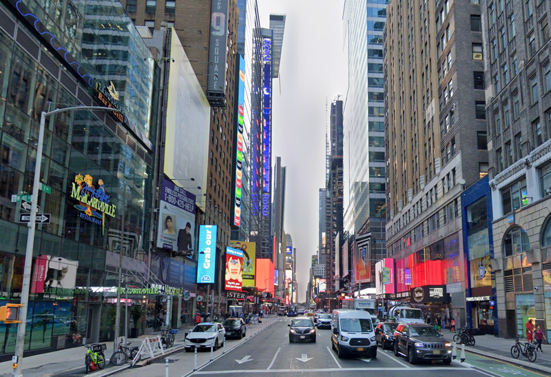 A man was stabbed and slashed at West 40th Street and Seventh Avenue during an argument over a pot deal early Wednesday morning, police said.