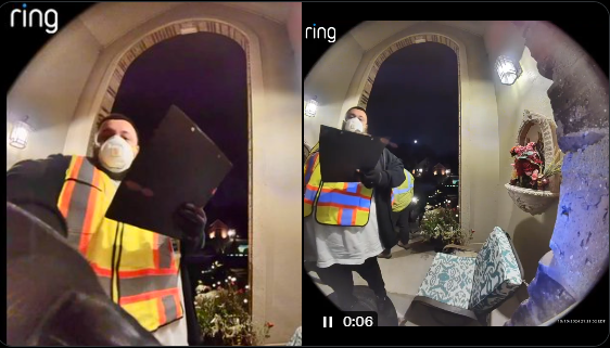 Suspects posing as DTE Energy workers outside a Rochester Hills home.