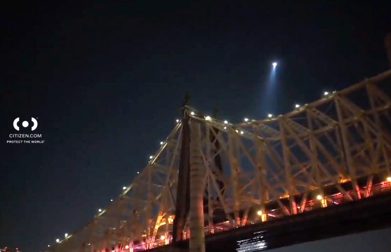 Citizen App video showed a massive emergency response at the bridge, with firefighters scaling the bridge, helicopters in the air and police boats down below