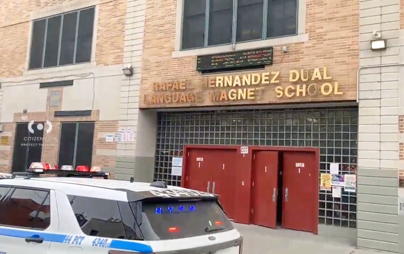 An 11-year-old girl is in custody after allegedly stabbing a 12-year-old boy at a Bronx school Monday.