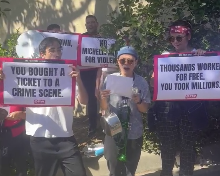 Protest outside Noma