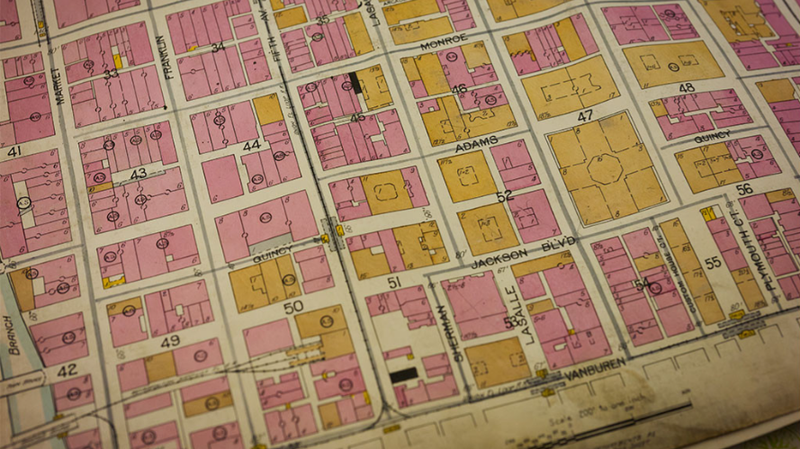 Sanborn volumes in the UChicago Library Map Collection Reading Room.