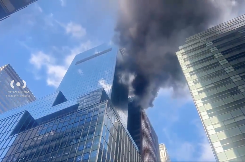 The “all hands fire” is located at 6 East 43rd Street between Madison Avenue and Fifth Avenue