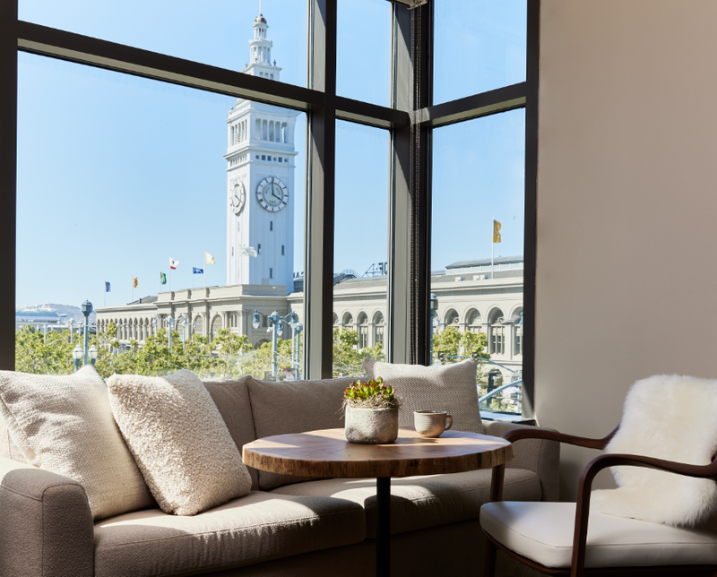 A new eco-friendly luxury waterfront hotel has officially opened on the Embarcadero in San Francisco.