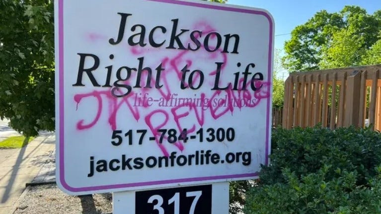 Longtime Michigan Congressman says his campaign office was vandalized by radical pro-abortion group