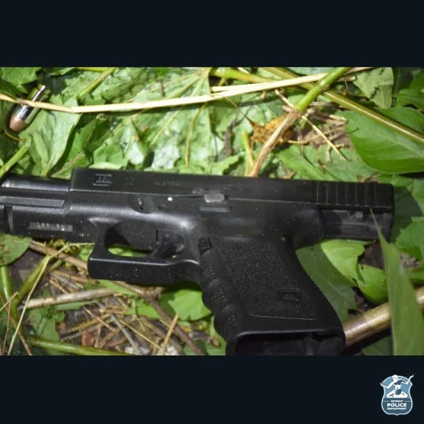 A weapon belonging to former Detroit Police Officer Stefon Hodo, recovered after a shooting.