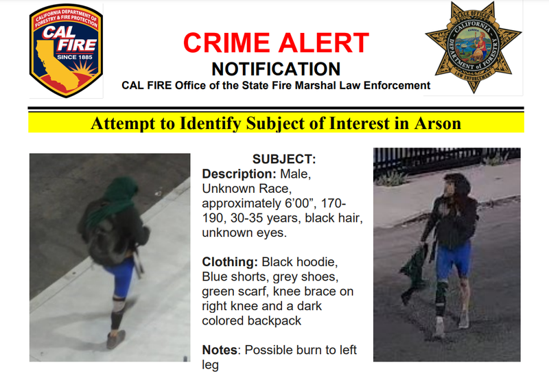Attempt to Identify Subject of Interest in Arson