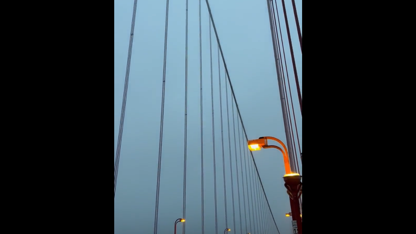 Video: Golden Gate Bridge 'sings' during rain and wind storm