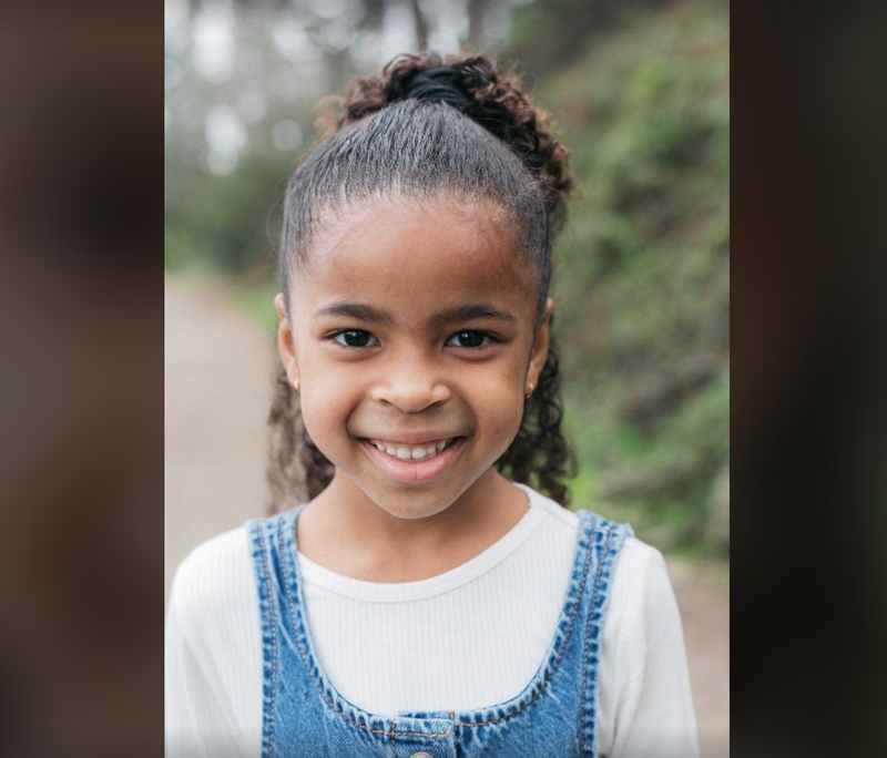 Stella Harrison, 7, got to introduce Vice President Kamala Harris in Oakland on Friday.
