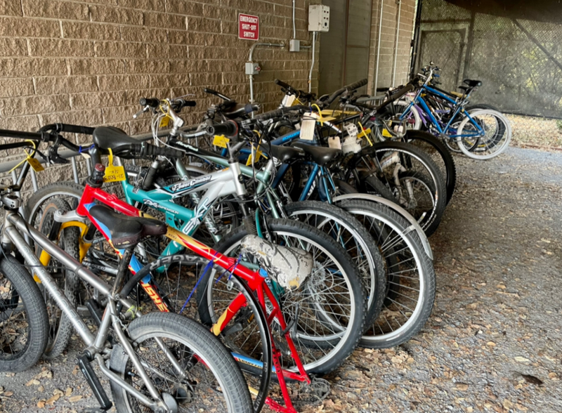 Two men were arrested in Santa Rosa on Thursday after a series of bicycle thefts.