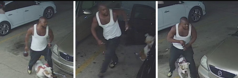 Houston Littles IV allegedly captured on security camera footage.