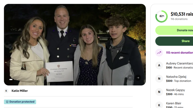 A screenshot of the GoFundMe page by Katie Miller