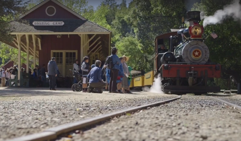 Tourists get ready to board the beloved Beach Train.