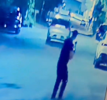 man with pepperball gun