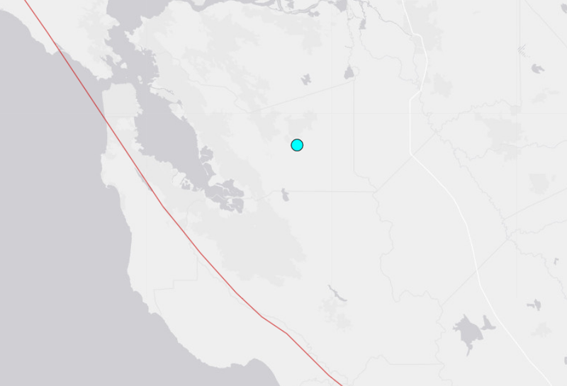 The earthquake's epicenter was about four miles south of Livermore.