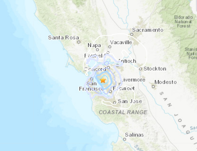 The East Bay has experienced two earthquakes in the past two days.