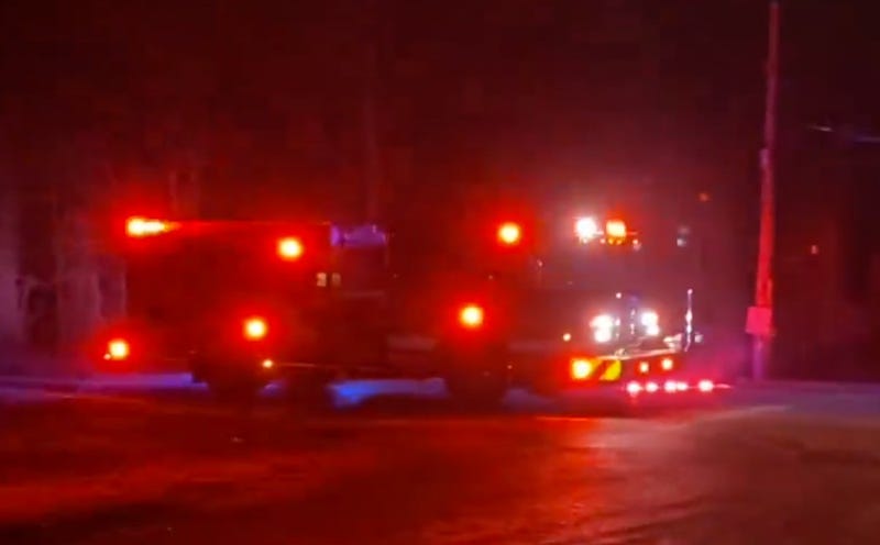 Firetruck in the dark 