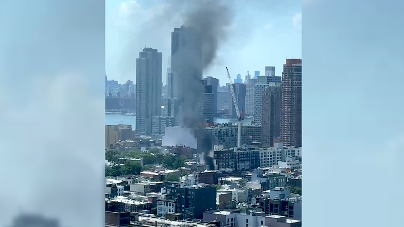 Flaming DOT truck explodes in Long Island City