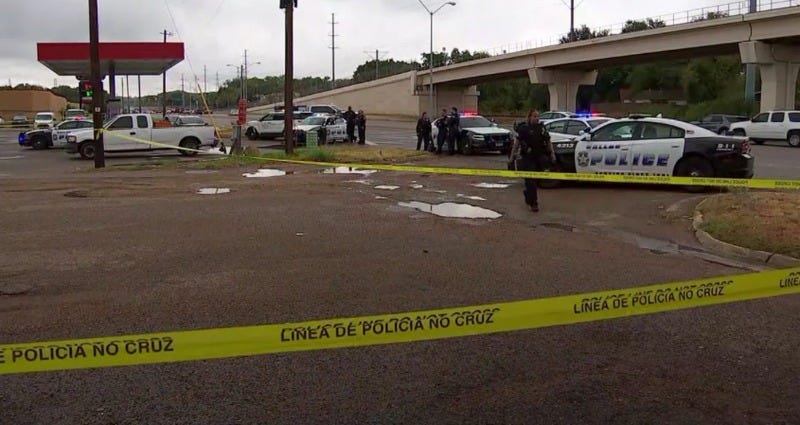 Dallas police officers respond to the scene of a shooting in southeast Dallas on Thursday, Sept. 15, 2023.