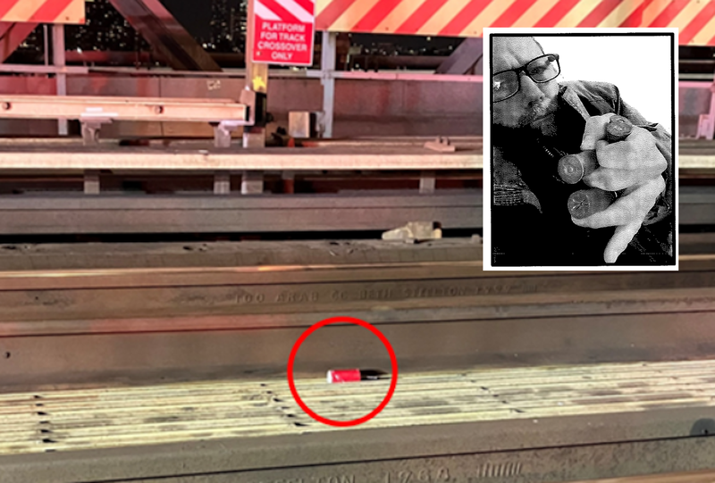 An IED allegedly thrown by Michael Gann onto the subway tracks on the Williamsburg Bridge.
