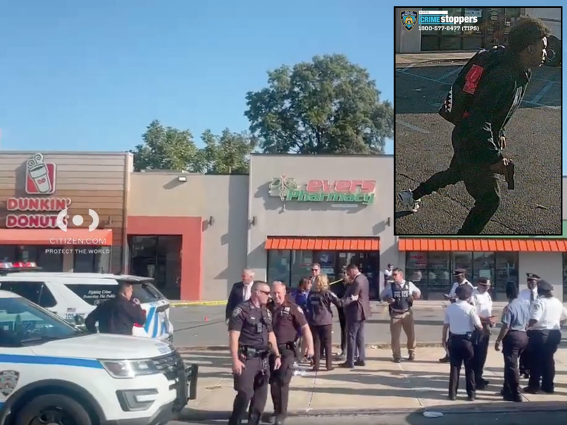 The NYPD released surveillance images Thursday of the suspect in Monday's fatal shooting outside a Dunkin' in Queens