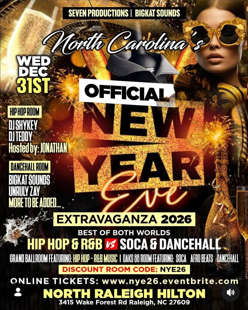 NC’s Official New Year’s Eve Extravaganza 2026