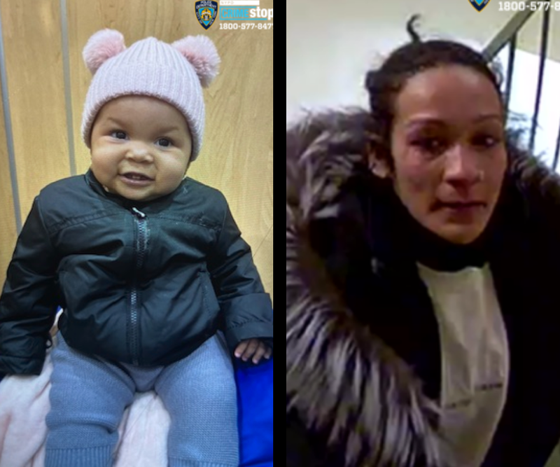 The NYPD issued an alert for a missing 9-month-old taken in a Bronx custodial interference incident.