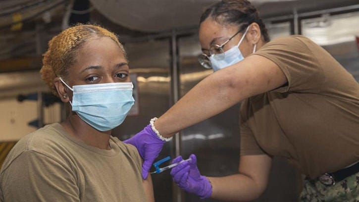 More than 95% of active duty have received COVID-19 vaccine