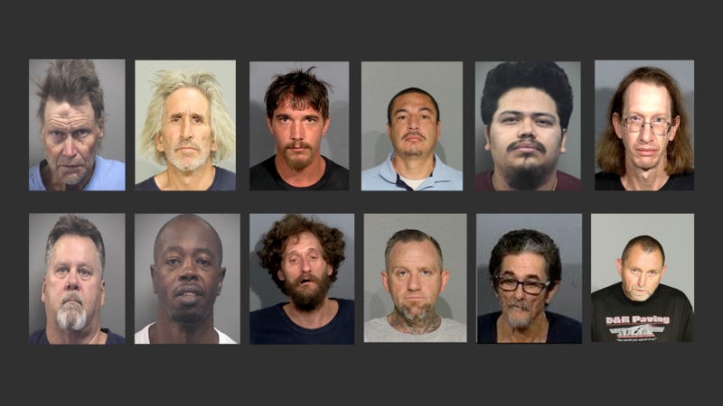 A dozen sex offenders busted for failing a compliance check with LVMPD