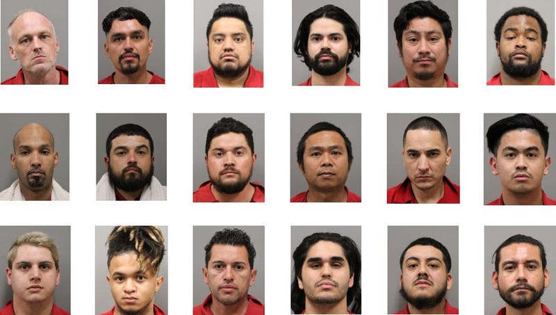 Booking photos of men arrested in a sex-predator sting in Henderson