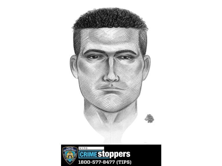 The NYPD released a sketch of the suspect wanted for committing the violent attack on Thursday.