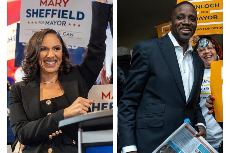 Detroit City Council President Mary Sheffield, left, and the Rev. Solomon Kinloch will square off to become Detroit's next mayor.