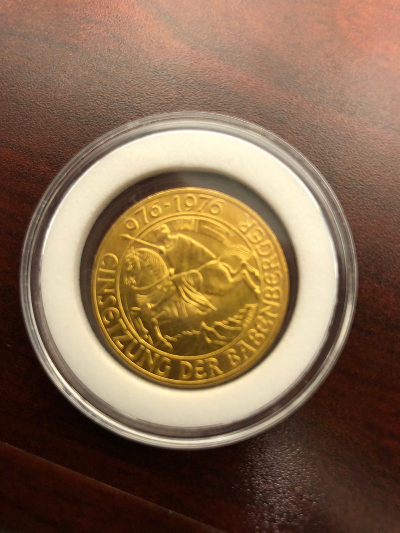 1000 Shilling Austrian gold coin