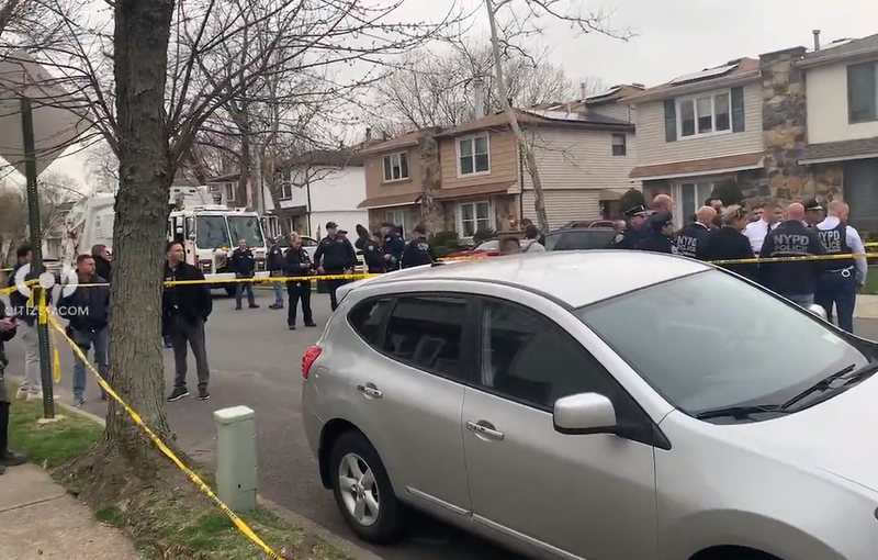 There was a heavy police response at the shooting scene