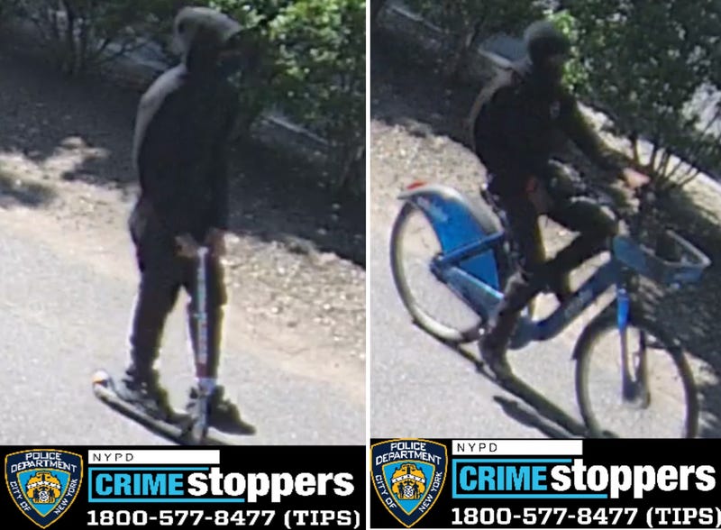 Police are searching for two suspected shooters who fled on a Citi Bike and a kick scooter