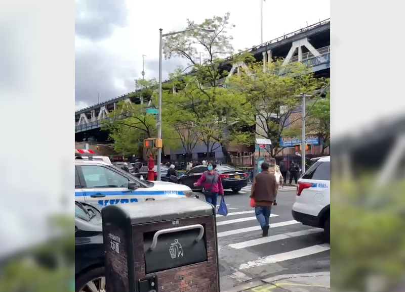 A man was shot in broad daylight on a Chinatown street Tuesday morning