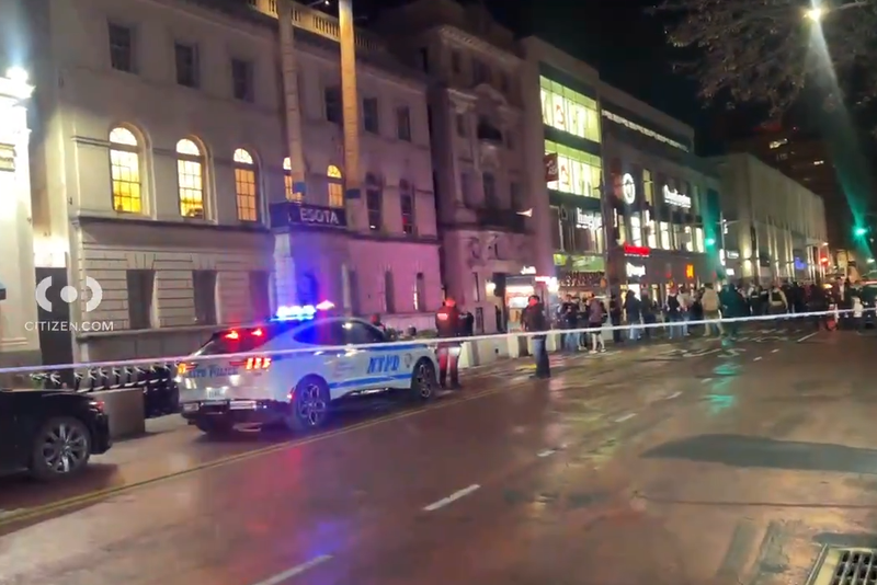A police officer was shot in Jamaica, Queens on Tuesday evening.