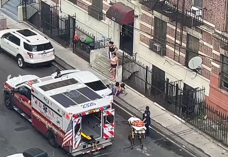 A man was shot on a sidewalk at Adams Place and East 182nd Street