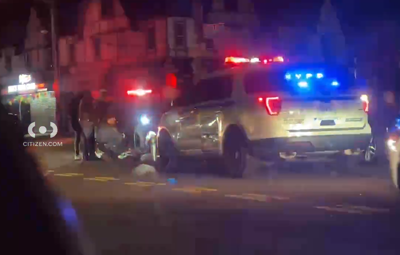 Police respond to the shooting on Tuesday morning